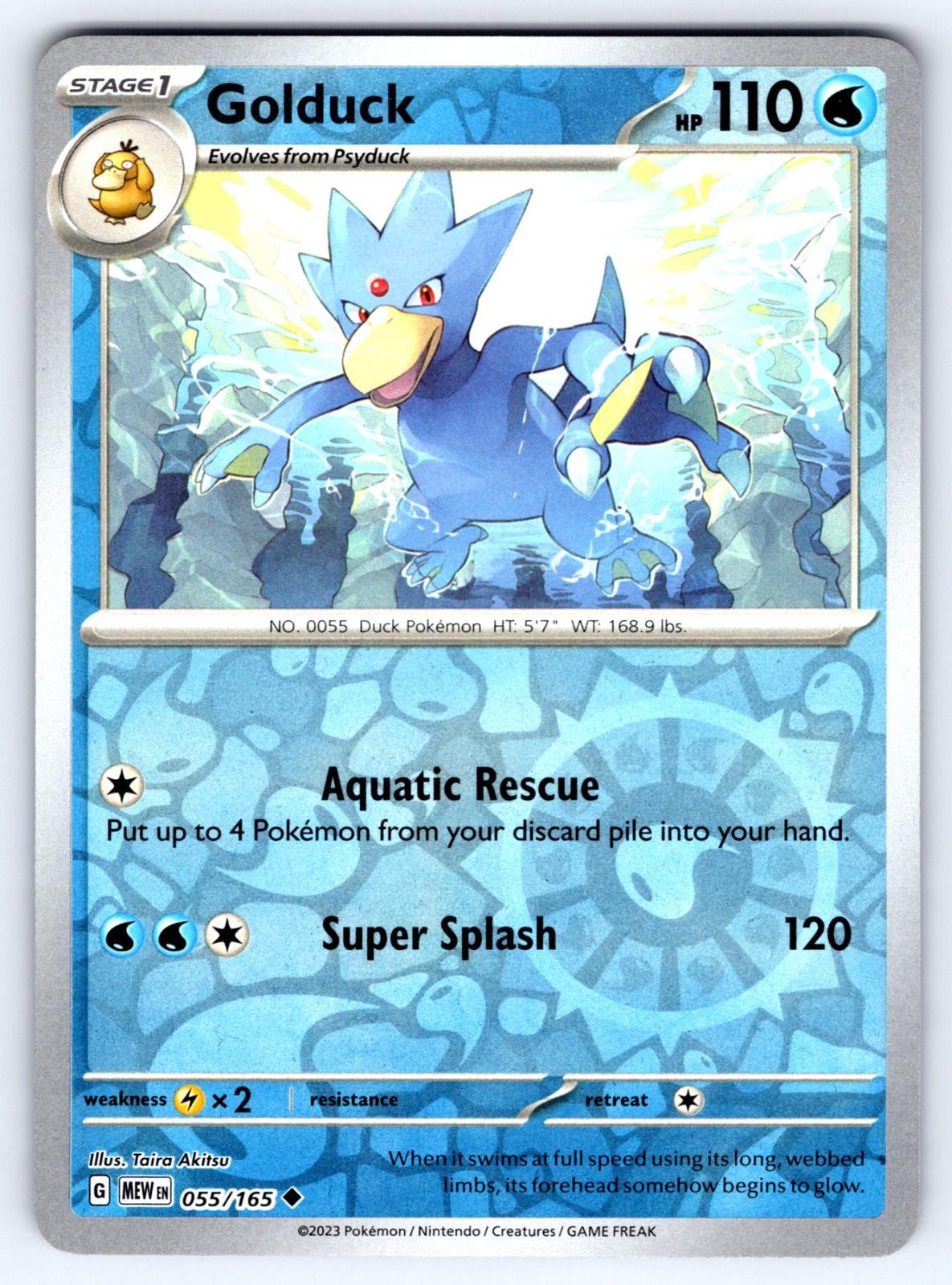 Golduck #55 (Reverse Holo) - Scarlet & Violet 151