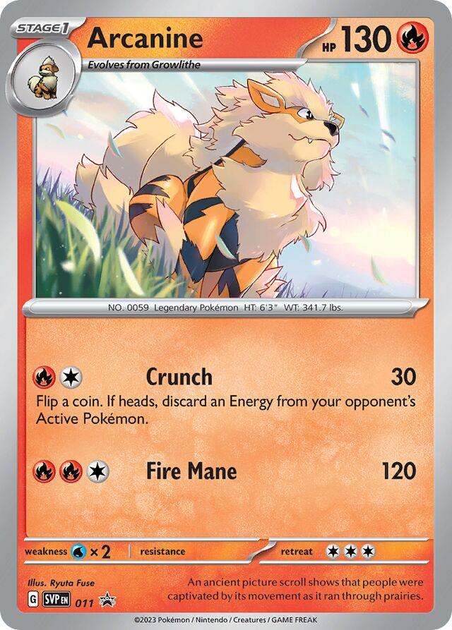 Arcanine #11 Black Star Promo - Scarlet & Violet