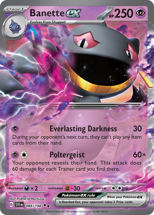 Banette Ex #88 - Scarlet & Violet Base