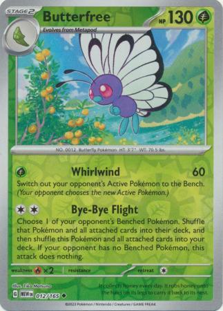 Butterfree #12 (Reverse Holo) - Scarlet & Violet 151