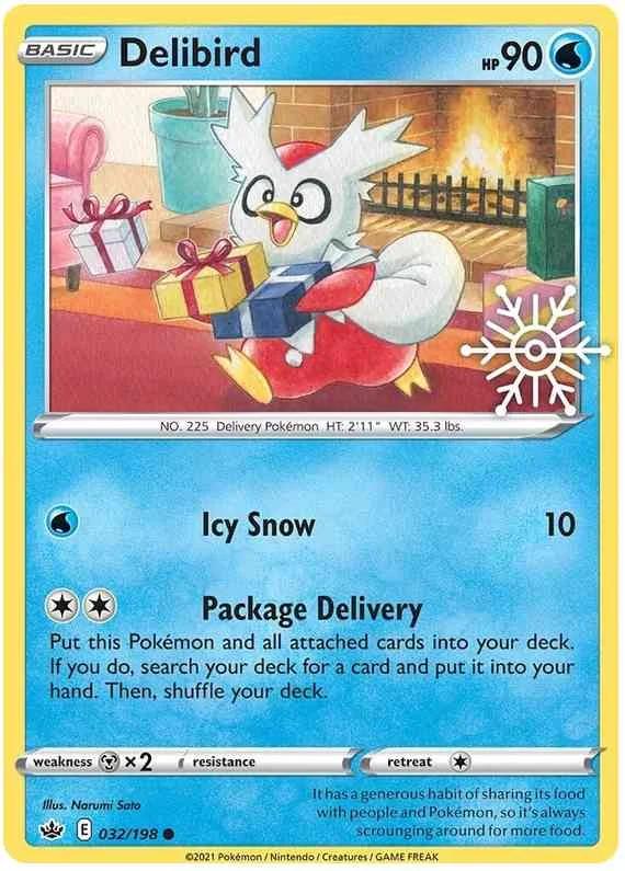 Delibird (Snowflake Stamp) #32 - Pokemon Chilling Reign