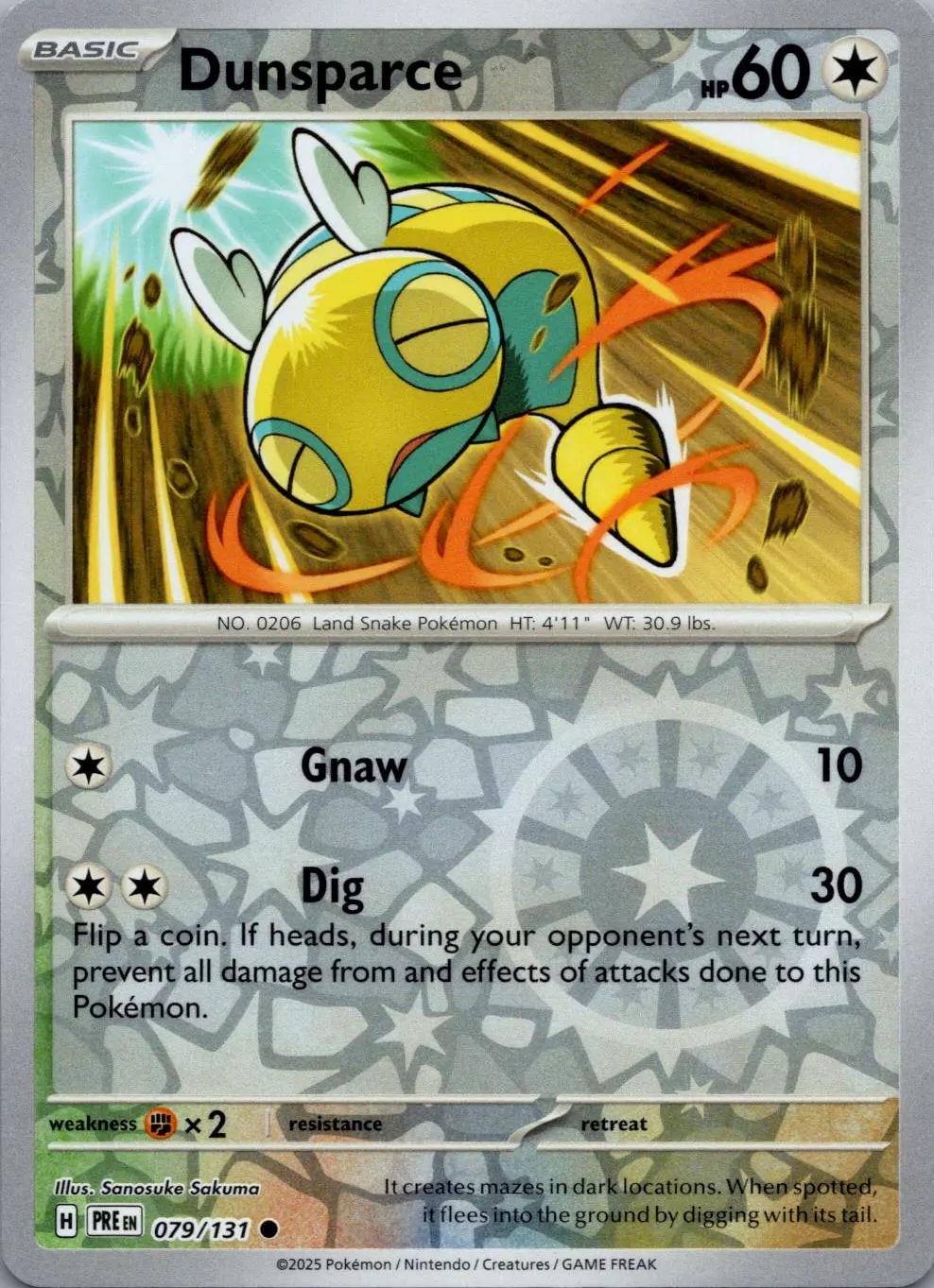Dunsparce #79 (Reverse Holo) - Prismatic Evolutions