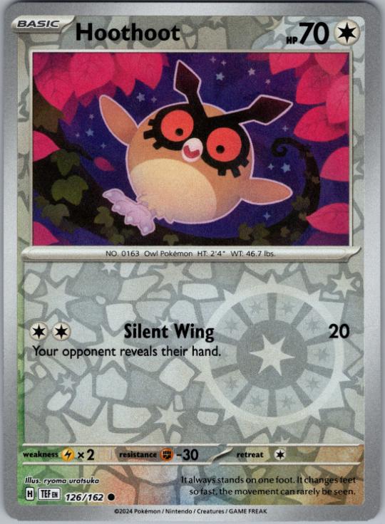 Hoothoot #126 (Reverse Holo) - Temporal Forces