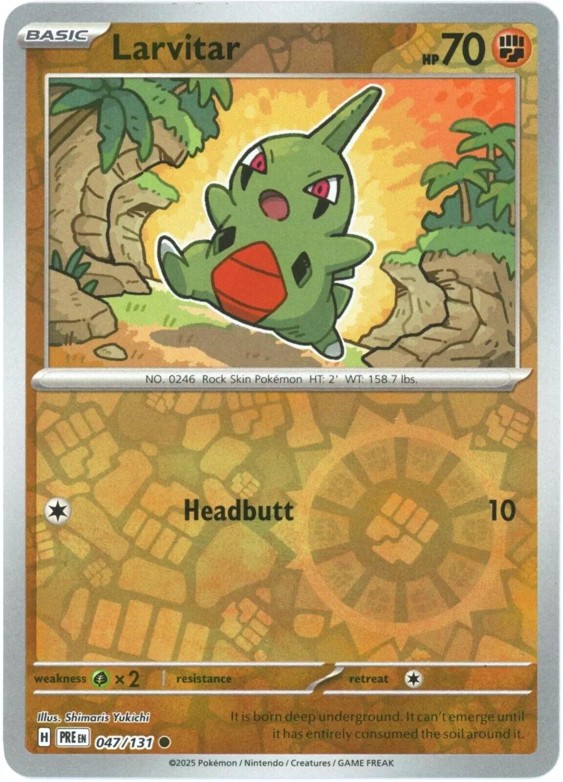 Larvitar #47 (Reverse Holo) - Prismatic Evolutions