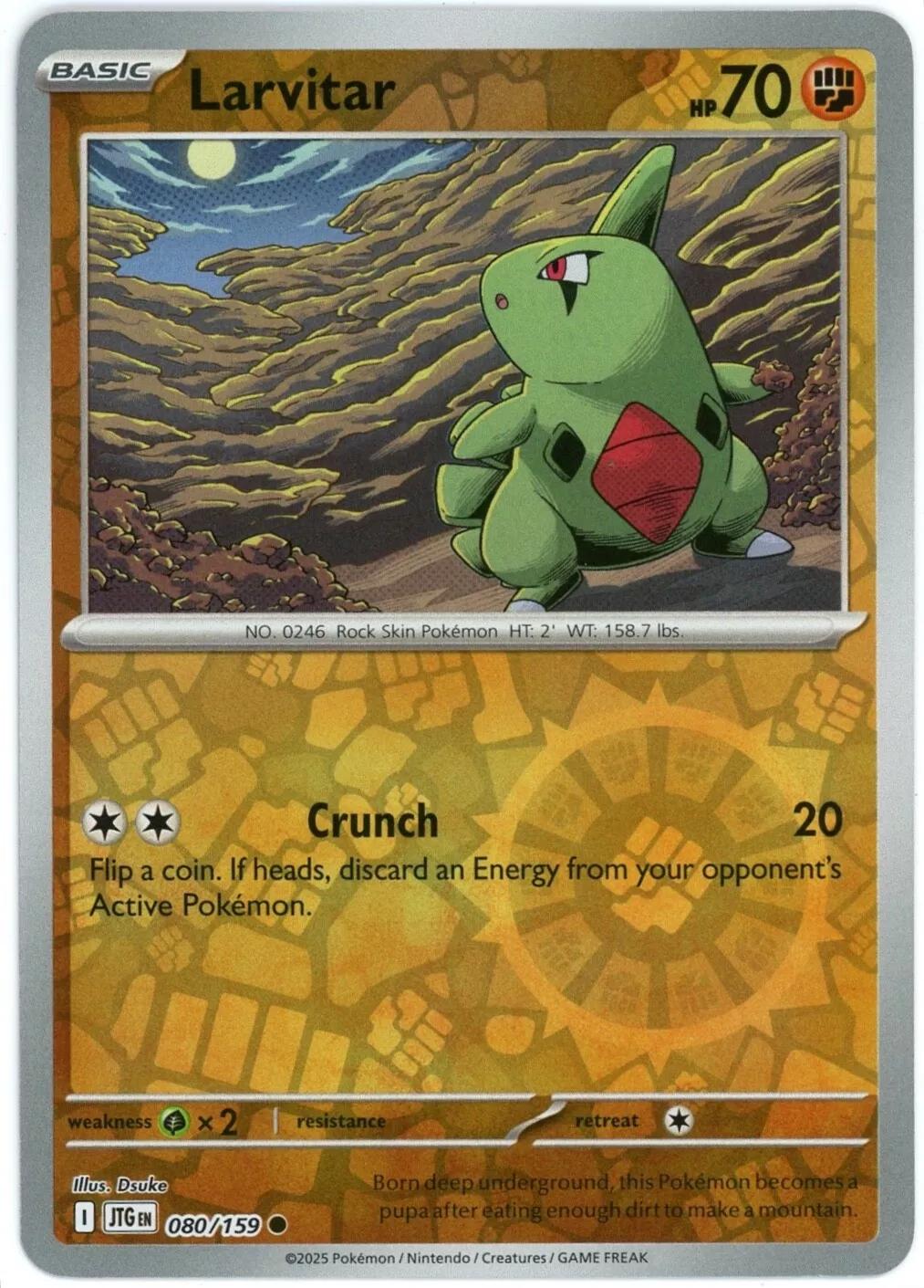 Larvitar #80 (Reverse Holo) - Journey Together