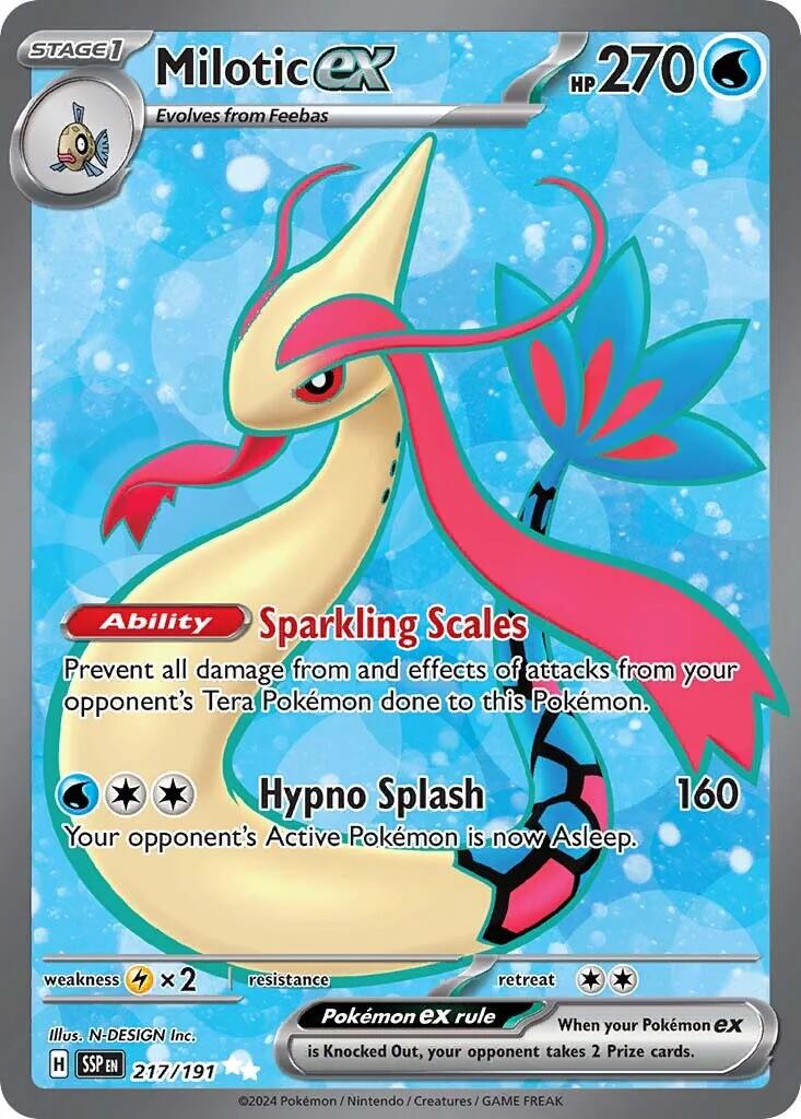 Milotic ex #217 - Surging Sparks