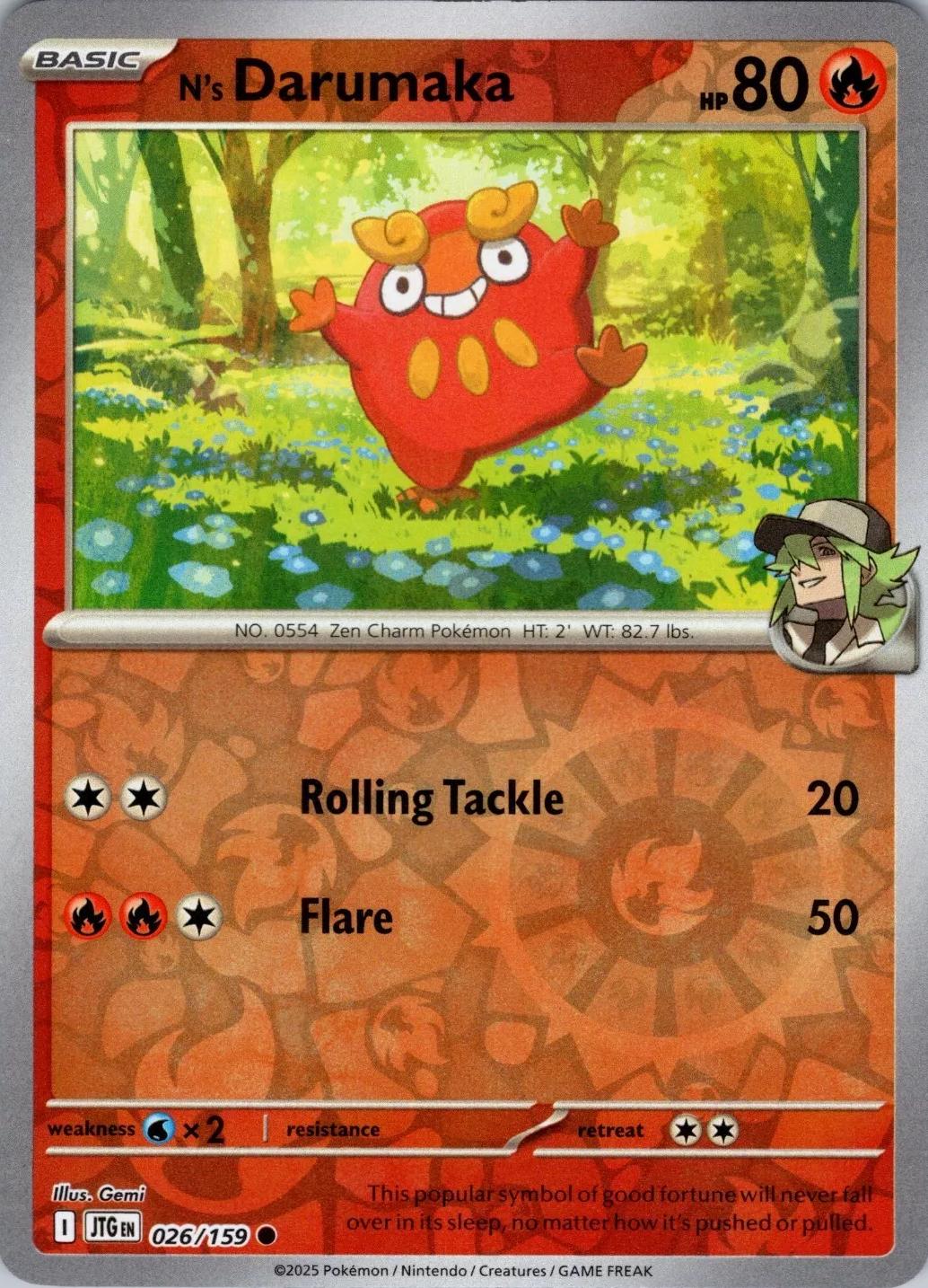 N's Darumaka #26 (Reverse Holo) - Journey Together