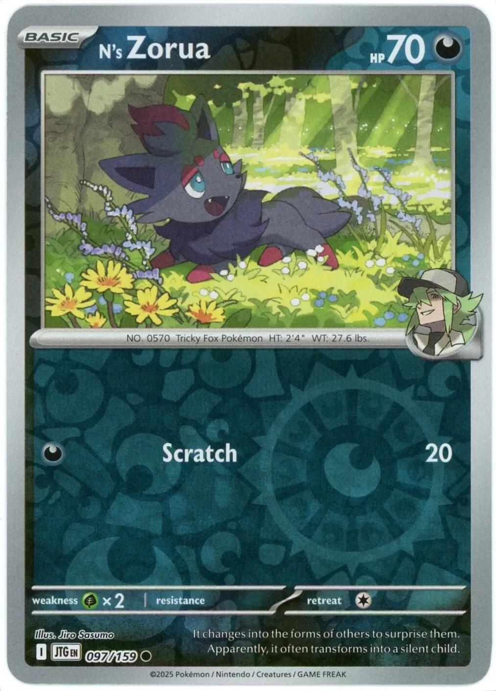 N's Zorua #97 (Reverse Holo) - Journey Together