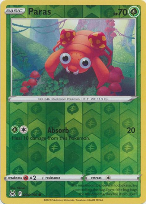 Paras (Reverse Holo) #4 - Lost Origin