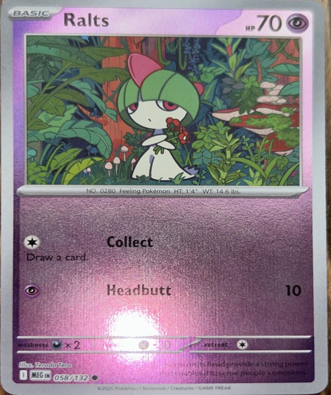 Ralts #58 (Reverse Holo) - Mega Evolution