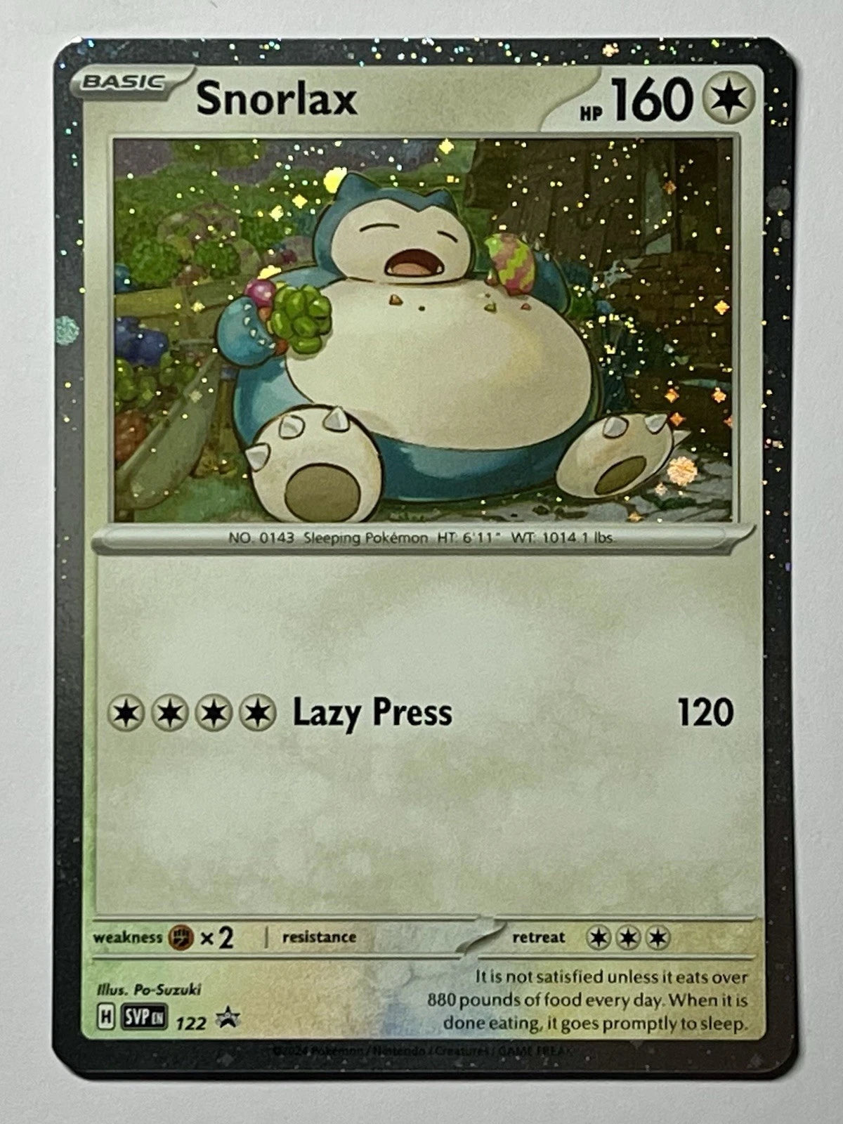 Snorlax SVP122 Cosmos Holo Black Star Promo - Scarlet & Violet