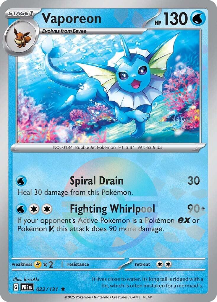 Vaporeon (Poke Ball) #22 - Prismatic Evolutions