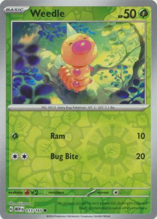 Weedle #13 (Reverse holo) - Scarlet & Violet 151