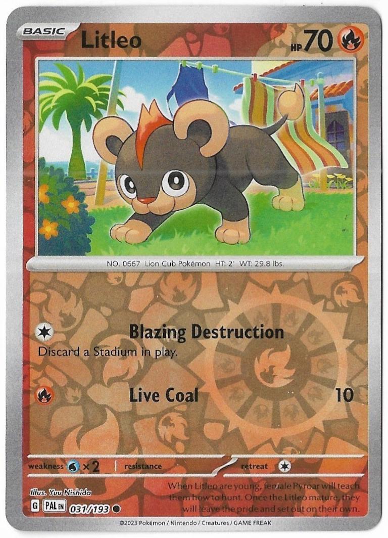 Litleo (Reverse Holo) #31 - Paldea Evolved