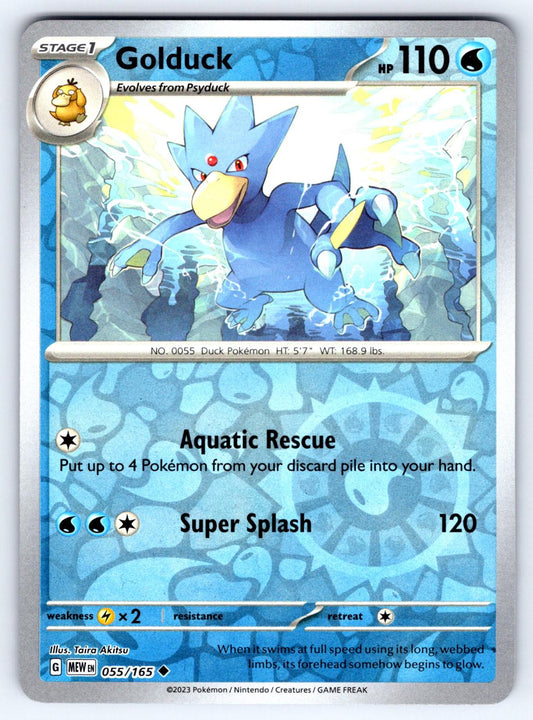 Golduck #55 (Reverse Holo) - Scarlet & Violet 151