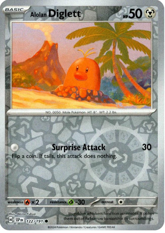 Alolan Diglett [Reverse Holo] 122/191