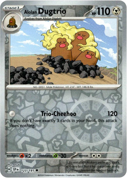 Alolan Dugtrio [Reverse Holo] 123/191