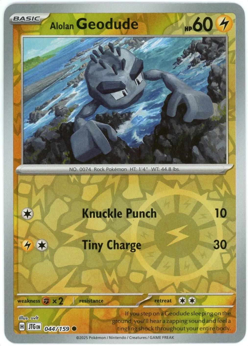 Alolan Geodude (Reverse Holo) #44 - Journey Together