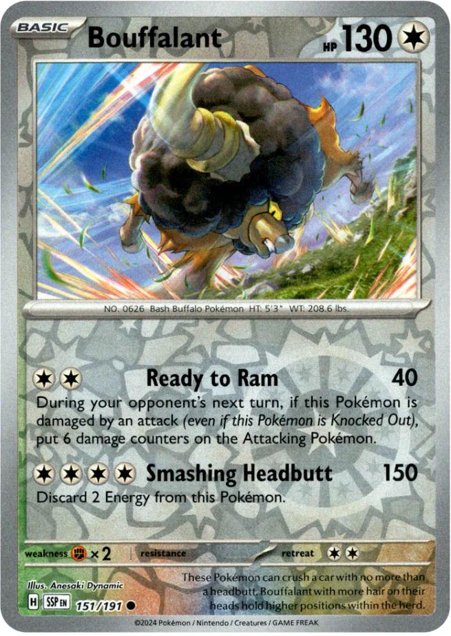 Bouffalant [Reverse Holo] 151/191