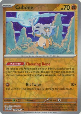 Cubone [Reverse Holo] 104/165