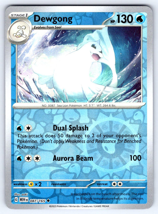 Dewgong #87 (Reverse Holo) - Scarlet & Violet 151