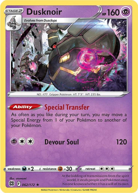 Dusknoir 62/172 Brilliant Stars - Holo Rare