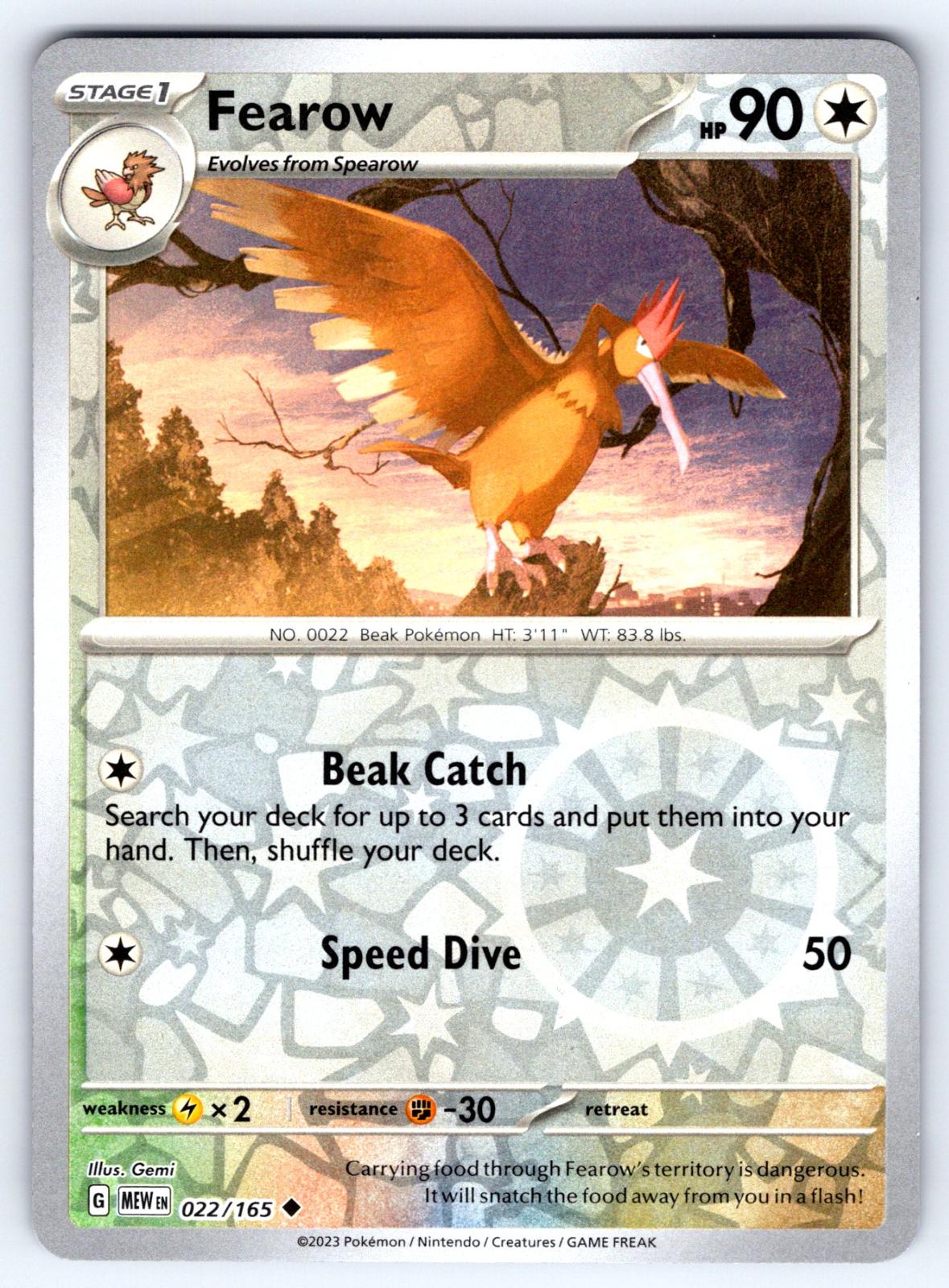 Fearow #22 (Reverse Holo) - Scarlet & Violet 151