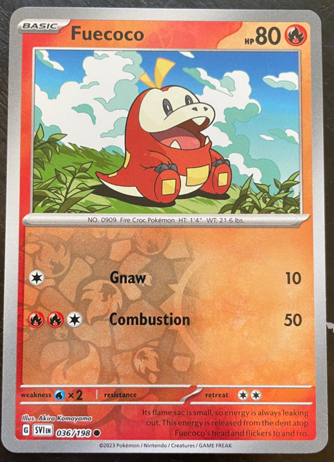 Fuecoco #36 Reverse Holo Scarlet & Violet Base