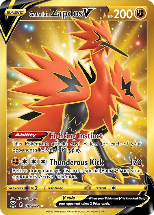 Galarian Zapdos V #182 - Brilliant Stars