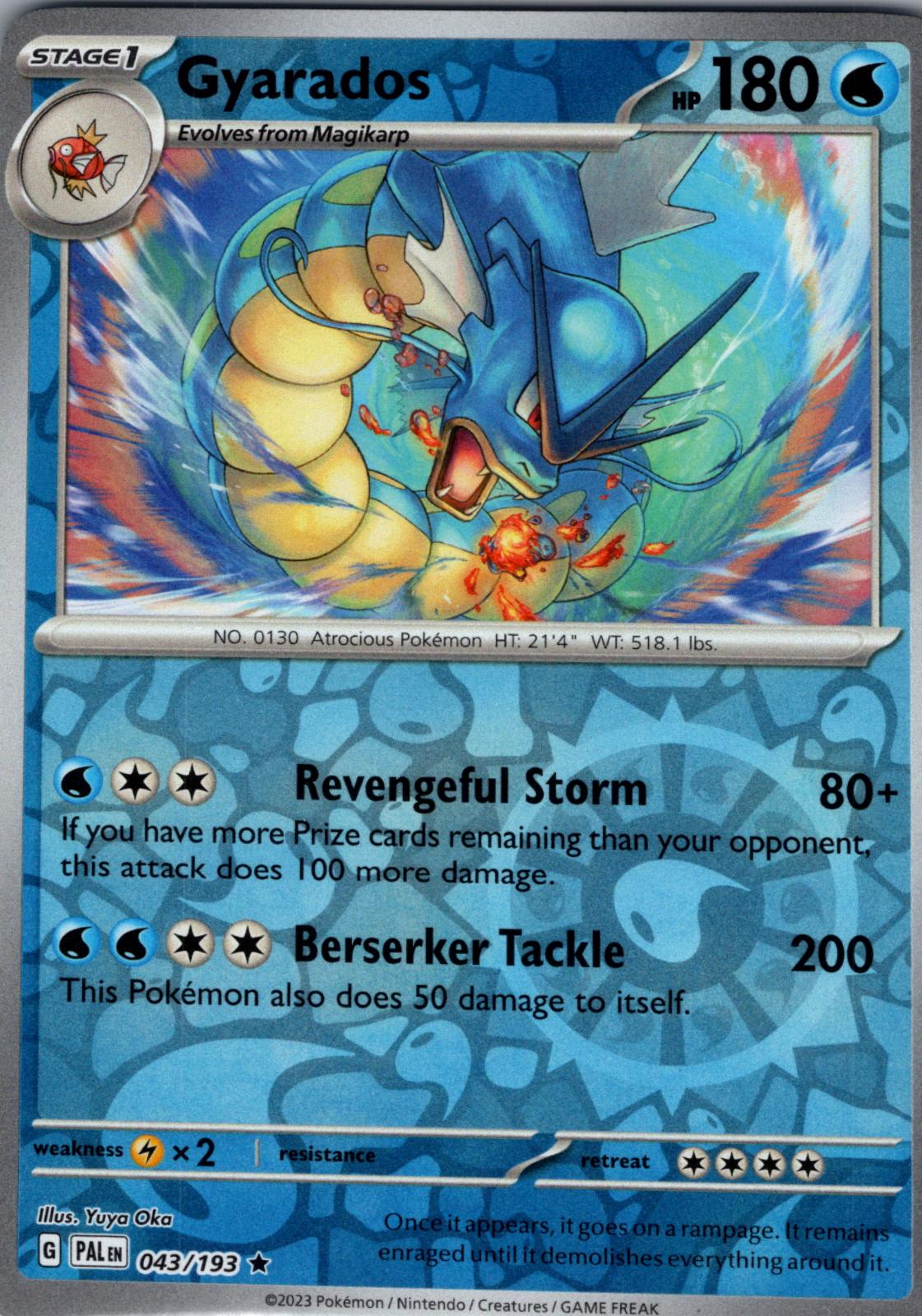 Gyarados #43 (Reverse Holo) - Paldea Evolved