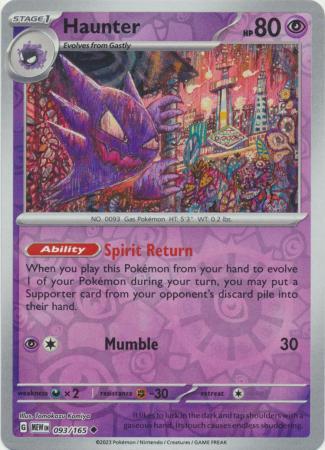 Haunter #93 (Reverse Holo) - Scarlet & Violet 151