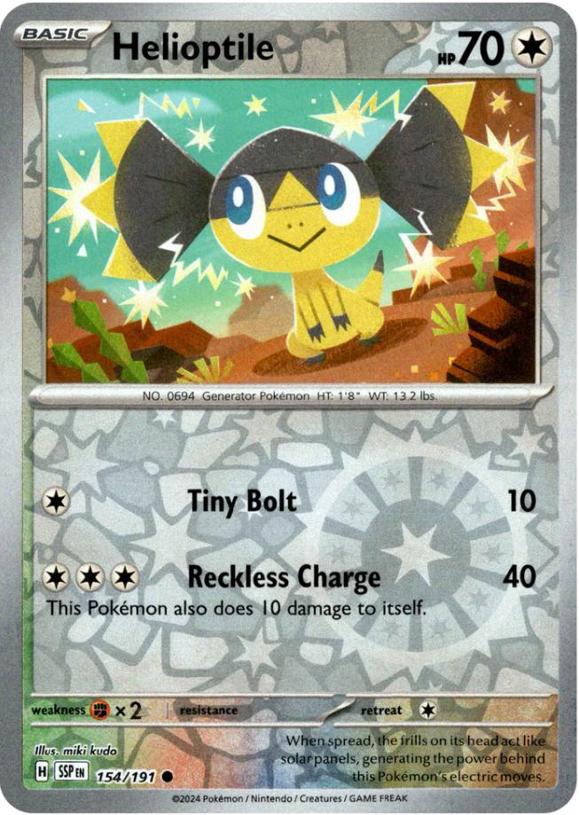 Helioptile [Reverse Holo] 154/191