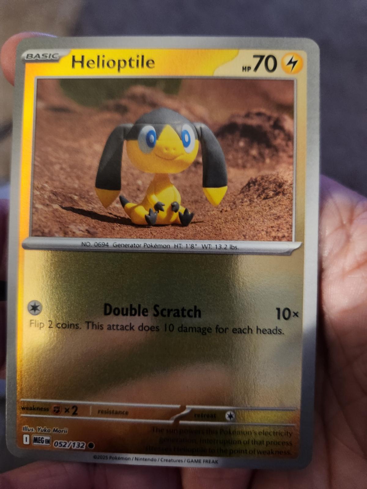 Helioptile #52 (Reverse Holo) - Mega Evolution