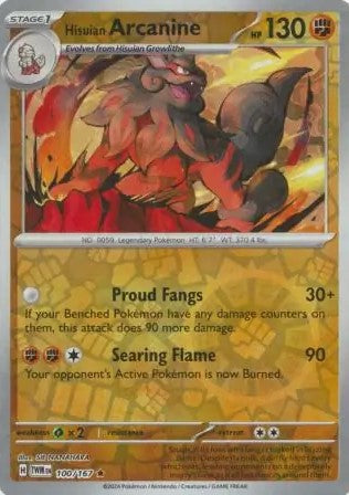 Hisuian Arcanine [Reverse Holo] 100/167