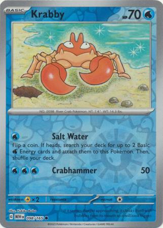 Krabby [Reverse Holo] 098/165