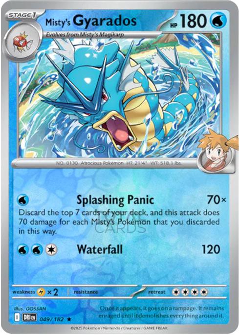 Misty's Gyarados #49 (Reverse Holo) - Destined Rivals