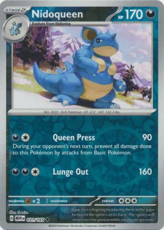 Nidoqueen #31 (Reverse Holo) - Scarlet & Violet 151