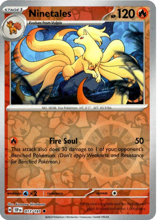 Ninetales #17 (Reverse Holo) - Surging Sparks