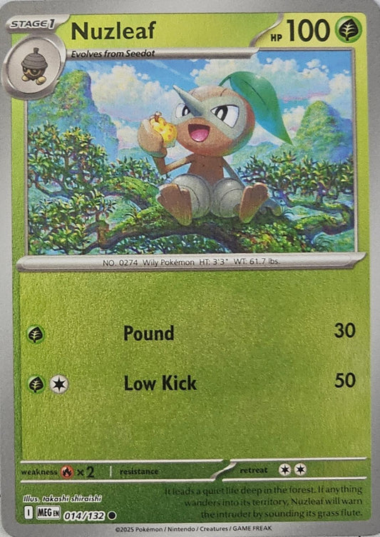 Nuzleaf #14 (Reverse Holo) - Mega Evolution