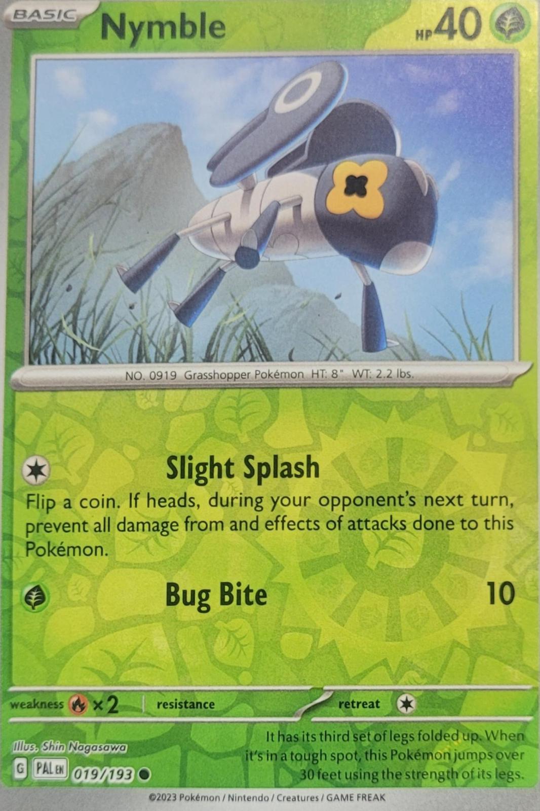 Nymble (Reverse Holo) #19 - Paldea Evolved