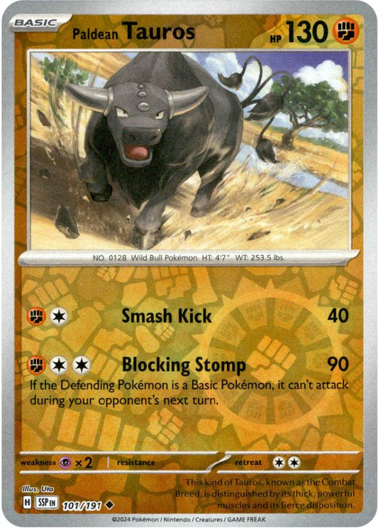 Paldean Tauros [Reverse Holo] 101/191