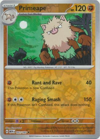 Primeape #57 (Reverse Holo) - Scarlet & Violet 151