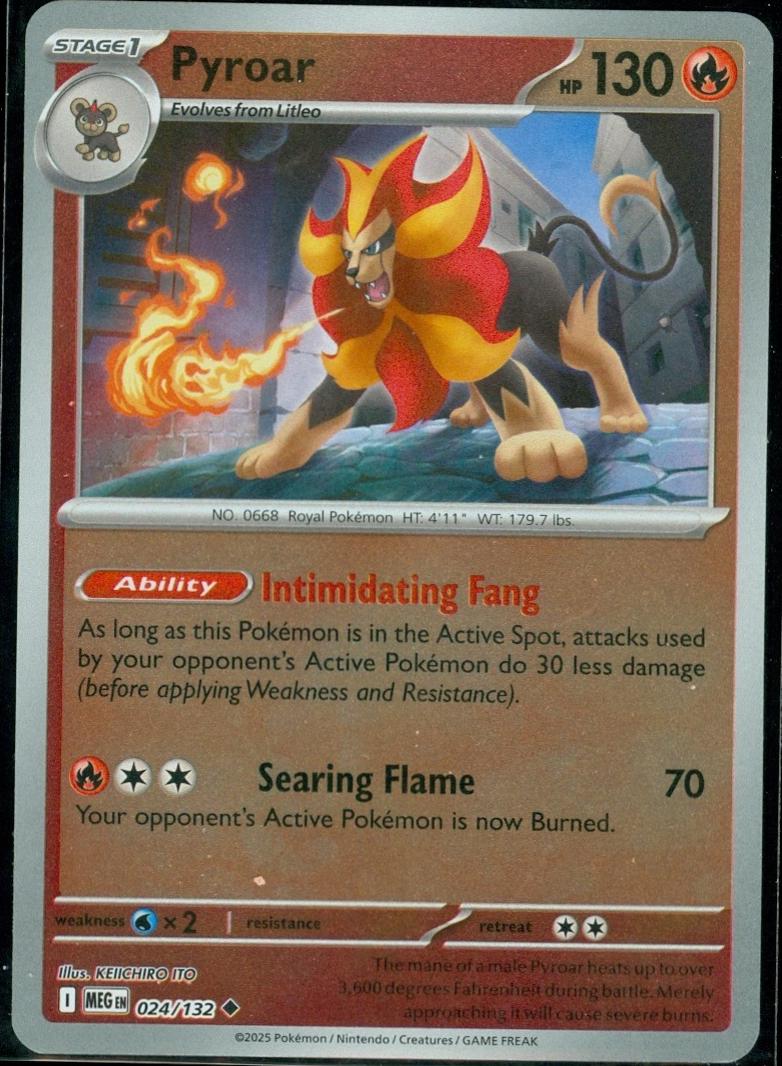Pyroar #24 (Reverse Holo) - Mega Evolution