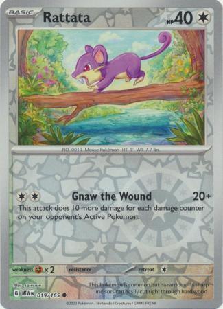Rattata #19 (Reverse Holo) - Scarlet & Violet 151