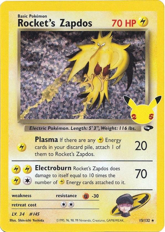 Rocket's Zapdos #15 Pokemon Celebrations