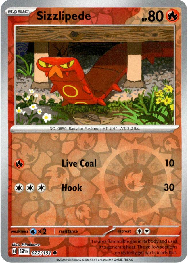 Sizzlipede [Reverse Holo] 027/191