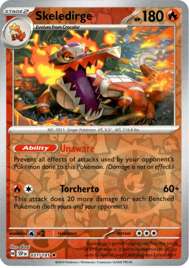 Skeledirge [Reverse Holo] 031/191