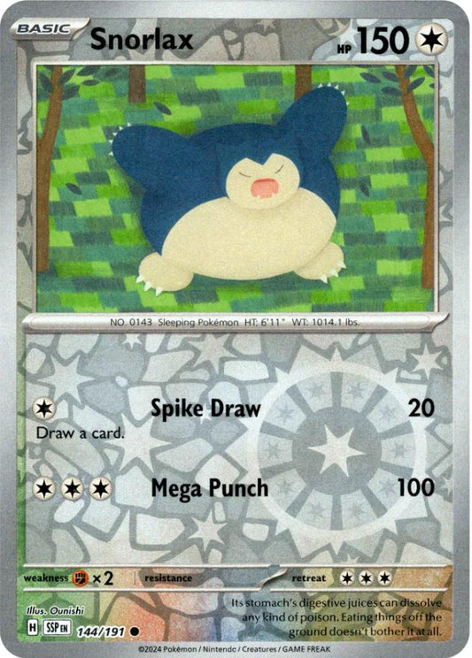 Snorlax [Reverse Holo] 144/191