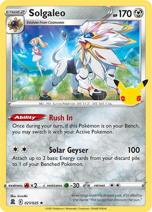 Solgaleo #21 - Pokemon Celebrations