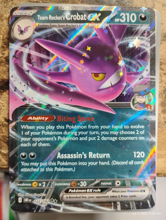 Team Rocket's Crobat Ex #122 - Pokemon Destined Rivals